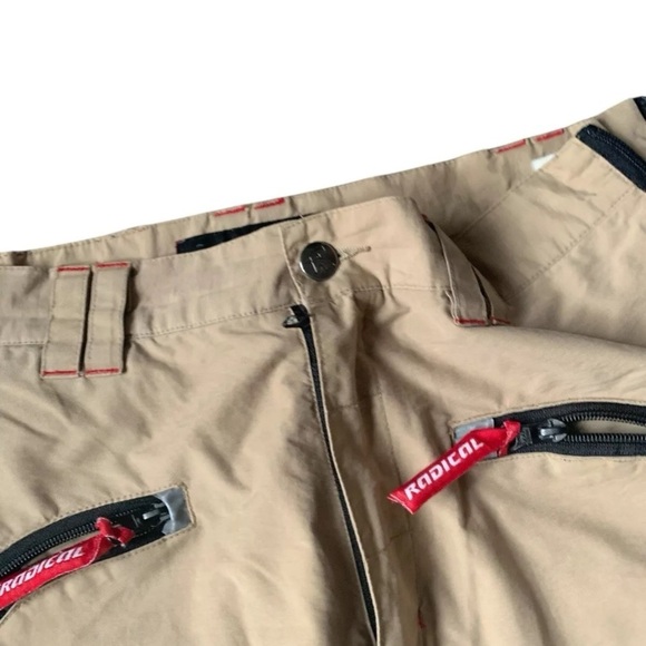 Skateboard Pants Technical Drop Seat Zipper Khaki 30X32 Relaxed Fit - Picture 4 of 11